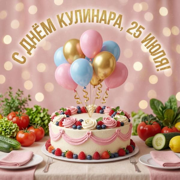 открытка про кулинара с тортом