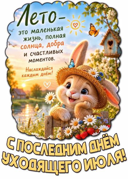 открытки с последним июльским днем